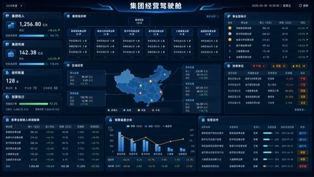 集团经营驾驶舱模板预览