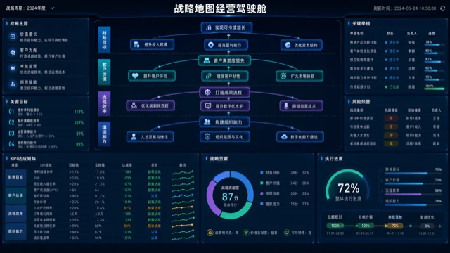 战略地图经营驾驶舱模板预览